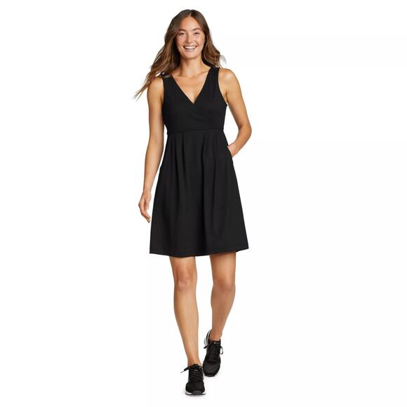 Eddie Bauer Women's Aster Crossover Dress Black Size S Outdoor Hiking - Picture 13 of 16